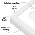 thumbnail image 6 of Americanflat 28" x 40" Gallery-Style Picture Frame with Mat to Secure Artwork, Prints, and Photos - White, 6 of 8