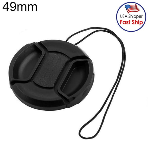 AMZER 49mm Snap-On Camera Lens Cap for Canon (Center Pinch)