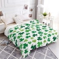 thumbnail image 3 of Yibo Happy St.Patrick's Day Blankets Lucky Shamrocks Leaves Fuzzy Soft Bed Cover Bedspread Microfiber Luxury Blanket for Travel Stadium Camping Couch Sofa Chair, 3 of 8