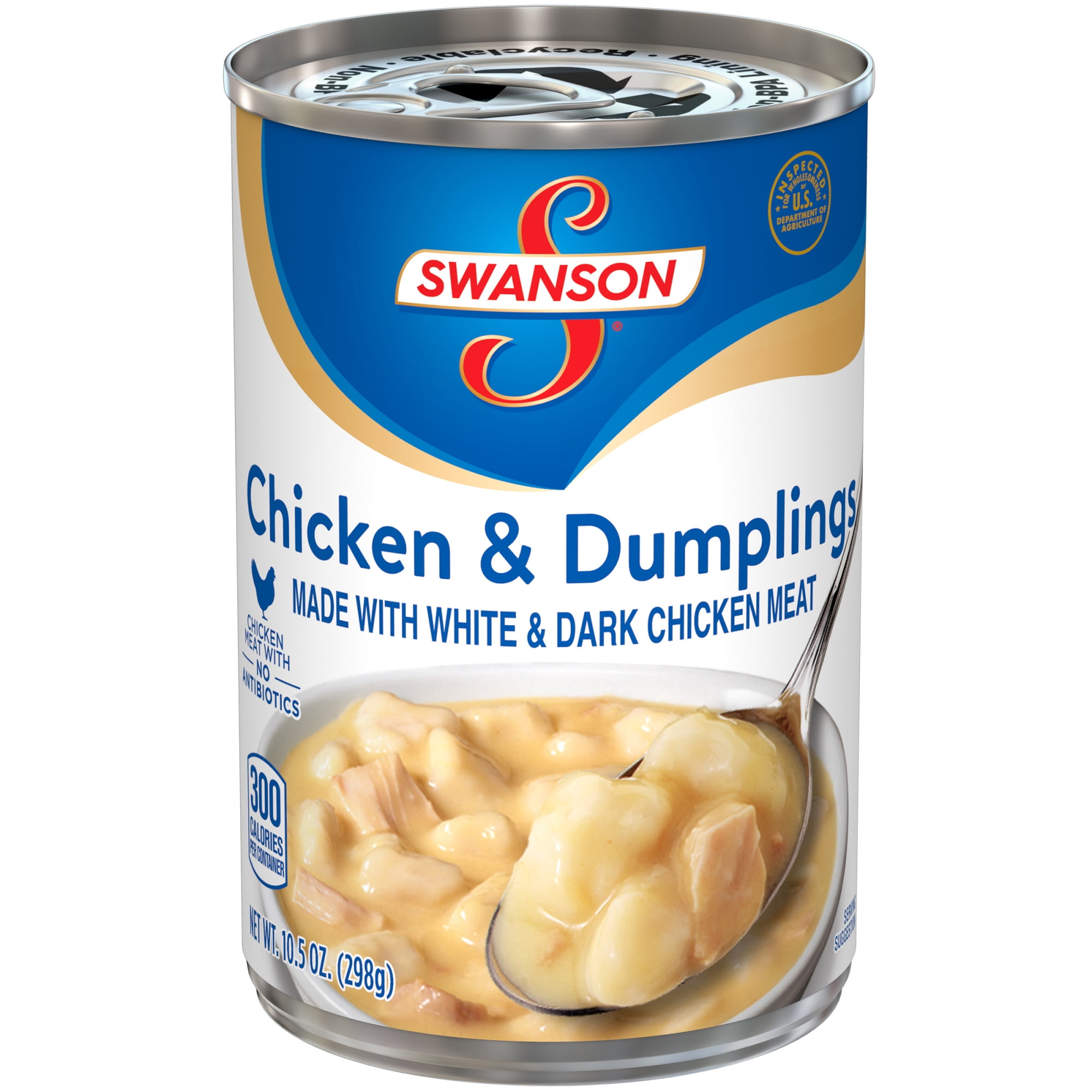 Swanson Chicken & Dumplings Made with White & Dark Chicken Meat, 10.5