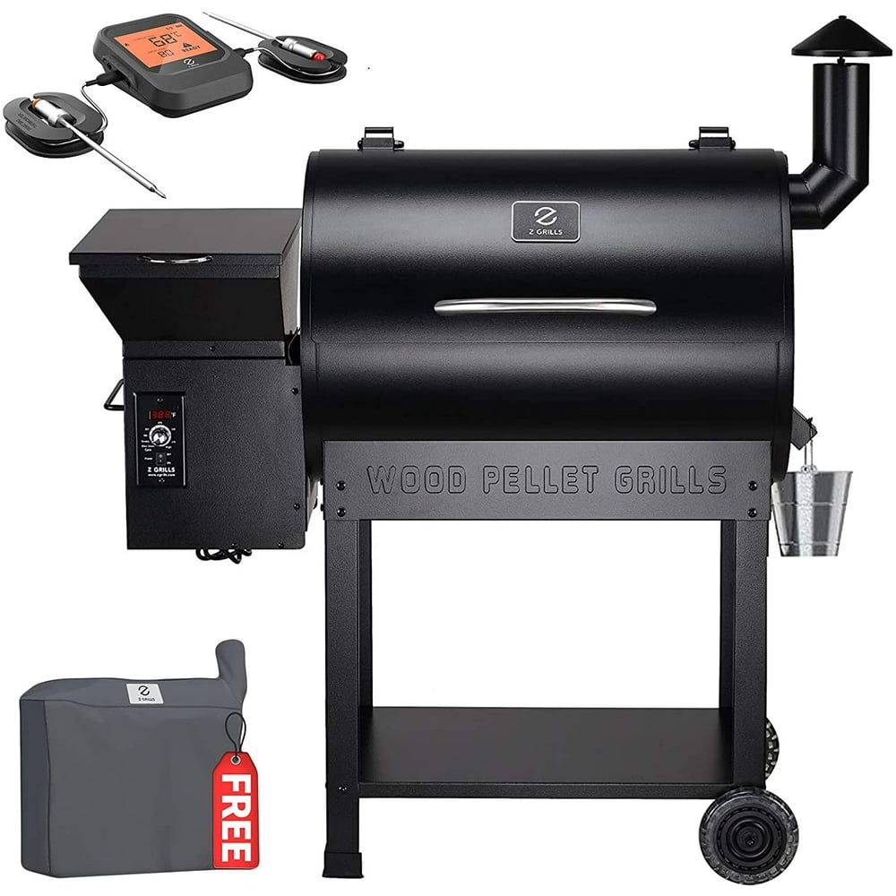 Z Grills Wood Pellet Fired Smoker Grill with Wireless Meat Probe