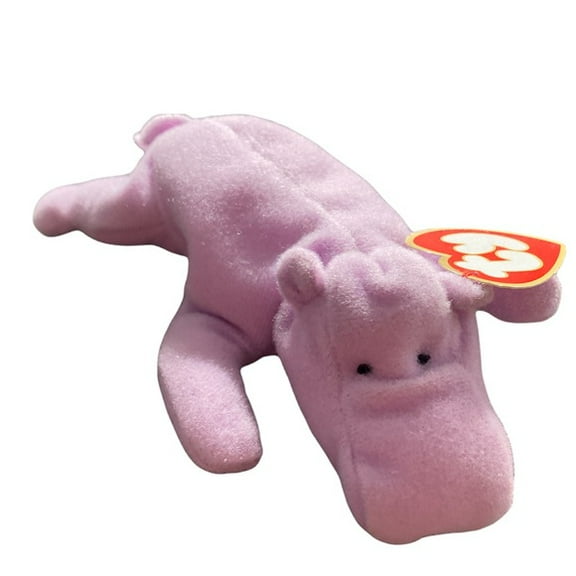 TY McDonald's Teenie Beanie - HAPPY the Hippo  (5" Plush)(BONUS 1 FUN CHOPS)