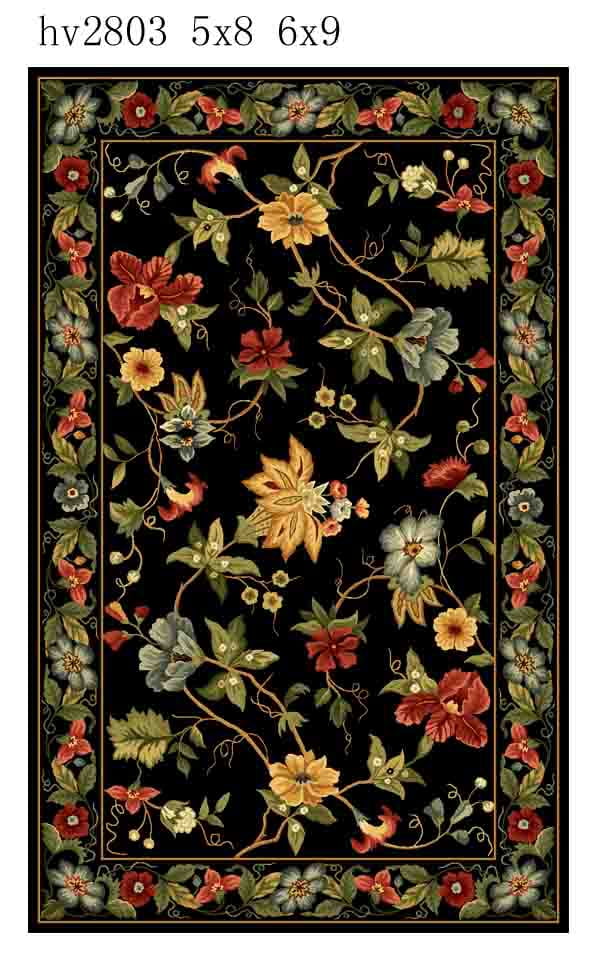 Safavieh Chelsea Gisselle Bordered Wool Area Rug, Black, 6' x 8'