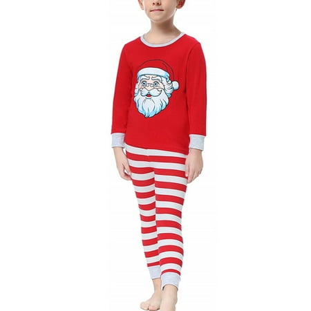 

alextreme 2 Pcs Family Matching Clothes For Christmas Pajamas Set Print Santa Claus Long Sleeve Xmas Sleepwear New Fashion