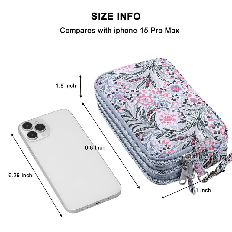 HAWEE Phone Wristlet Purse, Triple Zippered Water-Resistant photo 3