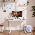 thumbnail image 6 of X Rocker Oka Adult Gaming Desk with RGB Lighting, White/Light Wood, 6 of 13