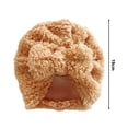 thumbnail image 6 of comerut Fall Winter Baby Hat Cute Knot Bowknot Super Soft Faux Lambswool Thickened Warm Solid Color Infant Newborn Boy Girls Beanie Cap, 6 of 8
