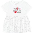 thumbnail image 3 of Inktastic My First Valentines Day Red Hearts and Arrow Girls Baby Dress, 3 of 5