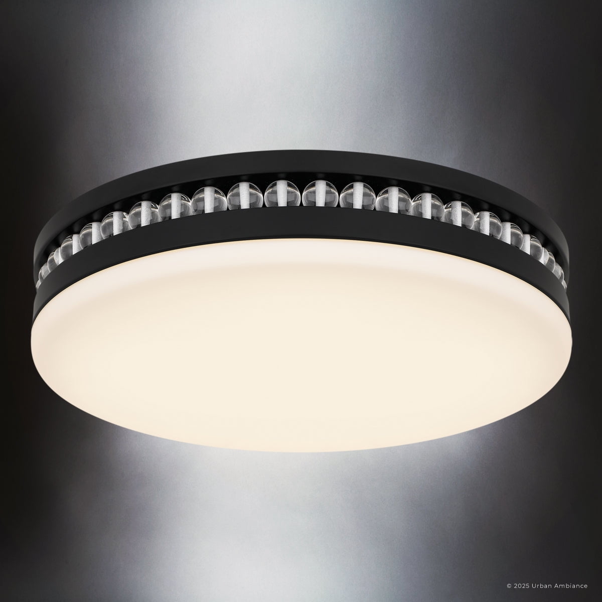 Luxury Old World Ceiling Light, Matte Black, UQL6378