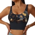 thumbnail image 1 of Fotbe Casino Cards Poker Sujetador Deportivo Largo sin Aros para Mujer con Almohadillas y Soporte Medio, Transpirable y Absorbente, Camiseta Tipo Chaleco o Tank Top-XX-Large, 1 of 8