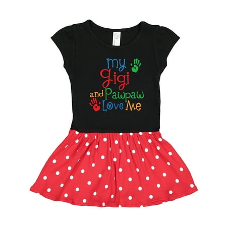 

Inktastic My Gigi and Pawpaw Love Me Gift Toddler Girl Dress