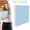 Light Blue, variant on Back to School 1 Inch Round 3 Ring Binder, Holds 200 Sheets Letter Size 8.5x11 Paper, Inner Storage Pockets, Sturdy Cute Binder Supplies for Girls Student Office