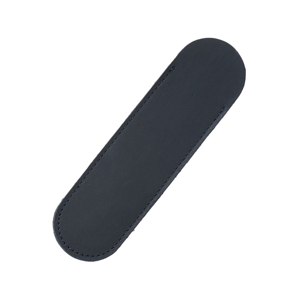 Creative Leather Pen Pouch Holder Single Pencil Bag Pen Case for Rollerball Fountain Ballpoint Pen Black Small Size