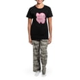 thumbnail image 4 of CafePress - Pink Best Friends Heart Right Women's Dark Pajamas - Women's Short Sleeve Print T-Shirt and Pants Dark Cotton Pajama Set, 4 of 7