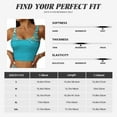 thumbnail image 5 of Easygdp Seashells And Fishing Net On Blue Wooden Table Seamless Sports Bra for Women, High Impact Yoga Exercise Athletic Bras - Available in Various Sizes-Large, 5 of 8