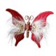 thumbnail image 3 of Mariposas artificiales decorativas, adornos de mariposas para fiestas y árboles de Navidad. Vino tinto, 3 of 9