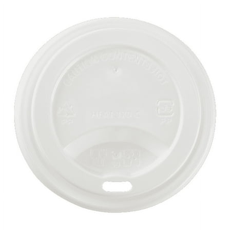 Karat PP Sipper Dome Lid for 8 oz Paper Hot Cup (White) - 1,000 ct