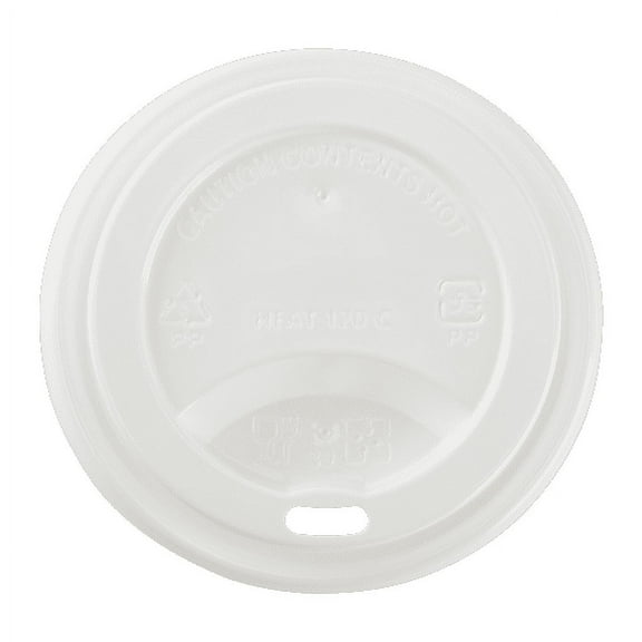Karat PP Sipper Dome Lid for 8 oz Paper Hot Cup (White) - 1,000 ct