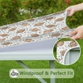 thumbnail image 6 of Football with Symbols Pattern Square Fitted Tablecloth with Elastic Edge,Square Table Cover,Washable Elastic Table Cover for Home Kitchen Party Decor 34"x34", 6 of 6