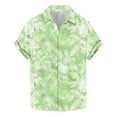 thumbnail image 7 of Yteetum Men's Short Sleeve Shirts Floral Print Hawaiian T Shirt Casual Button Down Short Sleeve Lapel Beach Summer T-Shirts, 7 of 7