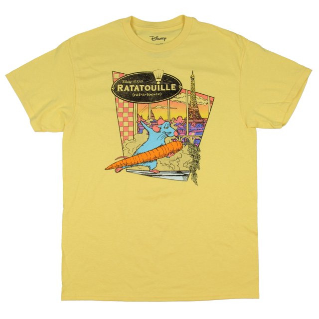 Disney Mens' Ratatouille Vintage Remy Character Adult T-Shirt (Large)