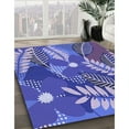 thumbnail image 2 of Ahgly Company Indoor Square Patterned Purple Mimosa Purple Area Rugs, 8' Square, 2 of 6