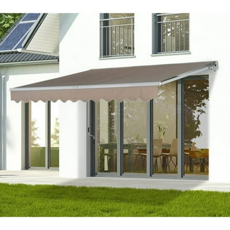 Outsunny 118 In Manual Retractable Patio Sun Shade Awning Outsunny 118 In Manual Retractable Patio Sun Shade Awning