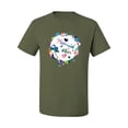 thumbnail image 2 of Wild Bobby, Mermaid Vibes Colorful Swimming Mermaids, Streetwear, Men's Graphic Tees, Military Green, 3XL, 2 of 3