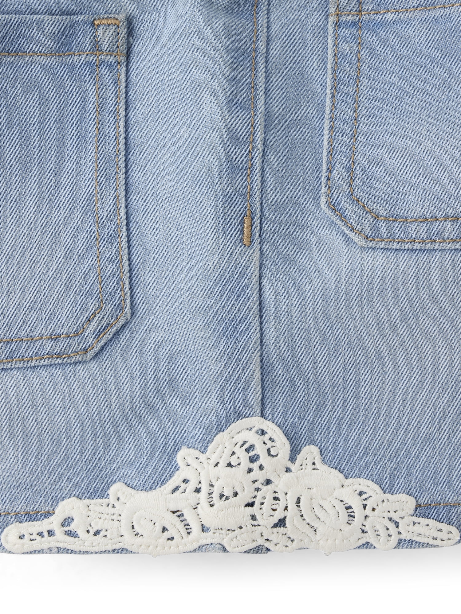 The Children's Place Girls Crocheted Medallion Shortie Jean Short, Sizes 4-16