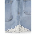 thumbnail image 3 of The Children's Place Girls Crocheted Medallion Shortie Jean Short, Sizes 4-16, 3 of 3