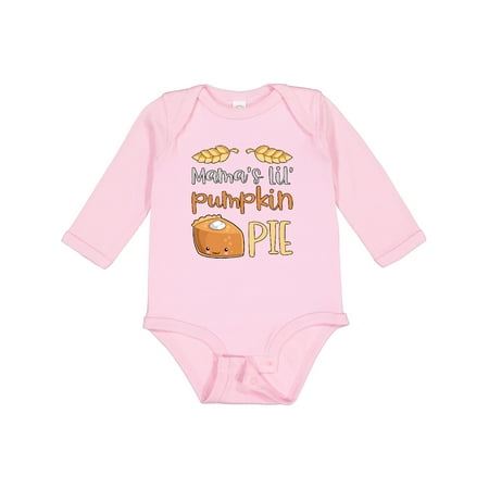 

Inktastic Mama s Lil Pumpkin Pie Cute Baby Thanksgiving Design Gift Baby Boy or Baby Girl Long Sleeve Bodysuit