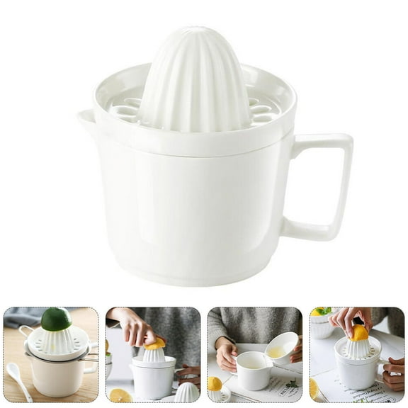 OUNONA 1pc Manual Ceramic Fruit Juicer for Lemon and Orange Squeezing Cup