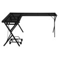 thumbnail image 3 of ACME Demas Glass Top L-Shaped Computer Desk with Computer Holder in Black, 3 of 7