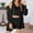 Set-377Black, variant on LEWKW Women's 3 Piece Outfits Fuzzy Sherpa Fleece Cami Top with Shorts And Open Front Cardigan Set Warm Cozy Lounge Matching Sets Fluffy Sleepwear Outfits