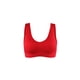 thumbnail image 1 of INSPIRAR CHIC Sujetadores deportivos sin costuras y sin alambre para mujeres con almohadillas removibles, tops de dormir, talla XL, ajuste 34A/B, rojo, 1 of 5