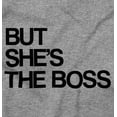thumbnail image 2 of Funny Couples Set She's the Boss Men's Long Sleeve Tee T Shirt Brisco Brands S, 2 of 7