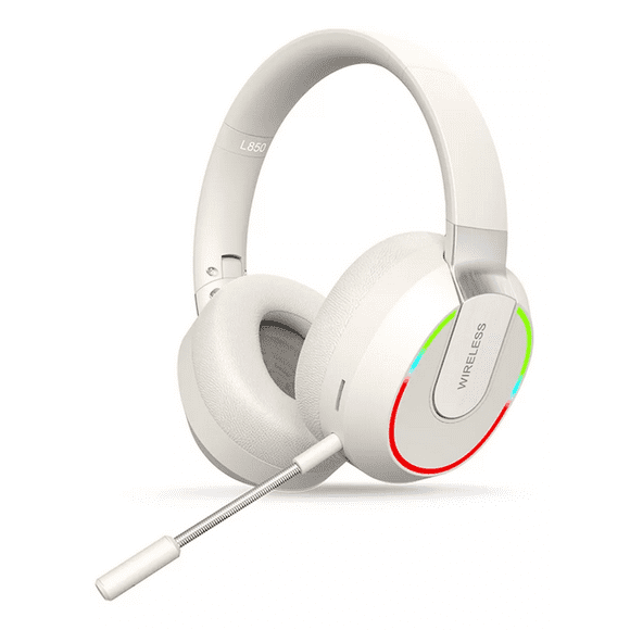 Audífonos Inalámbricos Bluetooth Diadema Plegable con RGB Luz Blanco