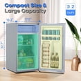 thumbnail image 2 of Bingirl 3.2 Cu.Ft Mini Fridge with Freezer, 91L Energy-Efficient Single-Door Sliver Mini Fridge, 2 of 5