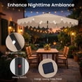 thumbnail image 6 of Gymax 9 FT Outdoor Patio Umbrella w/32 Solar LED Lights & Weighted Base Sandbags Brown, 6 of 10