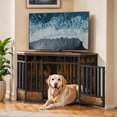 thumbnail image 2 of ModFusion Multifunctional Vintage Brown Corner Dog Kennel & TV Stand, 2 of 12