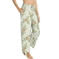 thumbnail image 2 of Sigee Rose Print Women's Soft Pajama Pants - Breathable and Comfortable Lounge Sleep Bottoms with Elastic Waistband and Pockets-X-Large, 2 of 9