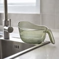 thumbnail image 5 of Leodye 1PCS Handheld Transparent Rice Washing Bowl with Handle Multi-purpose Plastic Strainer for Rice Fruits Vegetables Kitchen Rinsing -10.24 × 4.53 × 6.89 in, 5 of 7