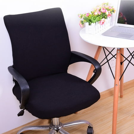 Swivel Rocker Chair Covers Rotate Chair Cover Home Office Computer Chair Cover Stretch Rotate Swivel Chair Cover Side Arm Chair Cover Washable Black S ()