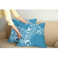 thumbnail image 2 of Ambesonne Blue Throw Pillow Cover 2 Pack, Flowers Flying Doves, 20", Blue White, 2 of 7