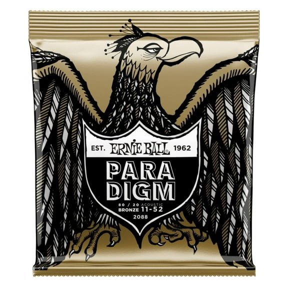 Ernie Ball Paradigm Light 80/20 Bronze Acoustic Guitar Strings - 11-52 Gauge