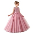 thumbnail image 5 of Girls Dresses Holiday Starry Sequin Evening Party Gown Elegant Beach Essentials for Girl Size 11-12T, 5 of 9