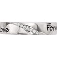 thumbnail image 4 of Sterling Silver Cz Enameled Love Forever Ring (Size 7) Made In Thailand qr6584-7, 4 of 5