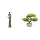 thumbnail image 1 of Escultura De Dama Tribal Africana Con Artesanía Vintage Y Bonsái Artificial, Planta Artificial Para Decoración Del Hogar Y Centros De Mesa., 1 of 8