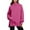 Hot Pink, variant on Crew Neck Sweatshirts for Women Plus Size Solid Color Long Sleeve Pullover Oversized Top Fall Loose Hoodie (Gray S)