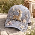 thumbnail image 4 of Voska 3D Animal Pattern Floral Embroidery Adjustable Unisex Baseball Cap Animal Pattern Sun Hat for Daily Use G One Size, 4 of 5